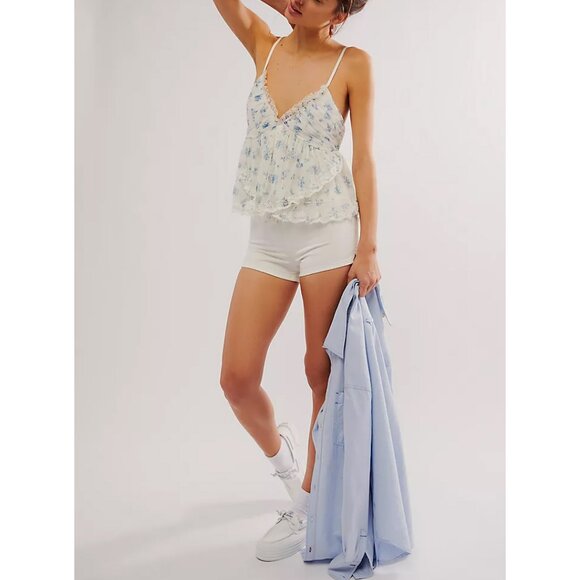 🎉LAST CHANCE🎉 FREE PEOPLE Femme Fatale Printed Tank / Ivory Combo - Picture 3 of 4